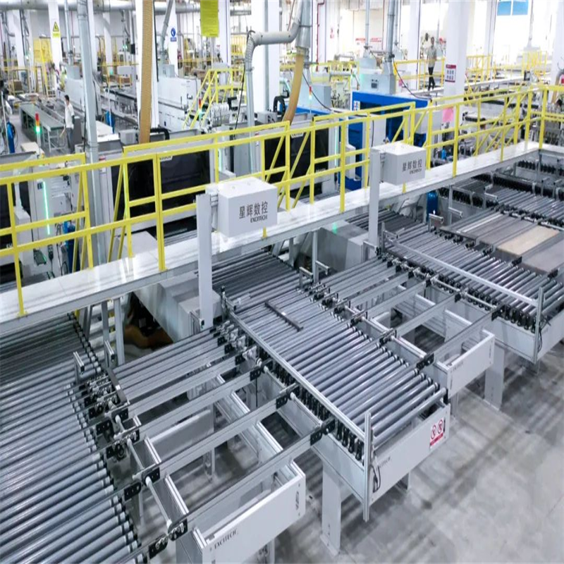 Tantangan watesan! Scene of Excitech 5 cm plate sempit project line unmanned otomatis.