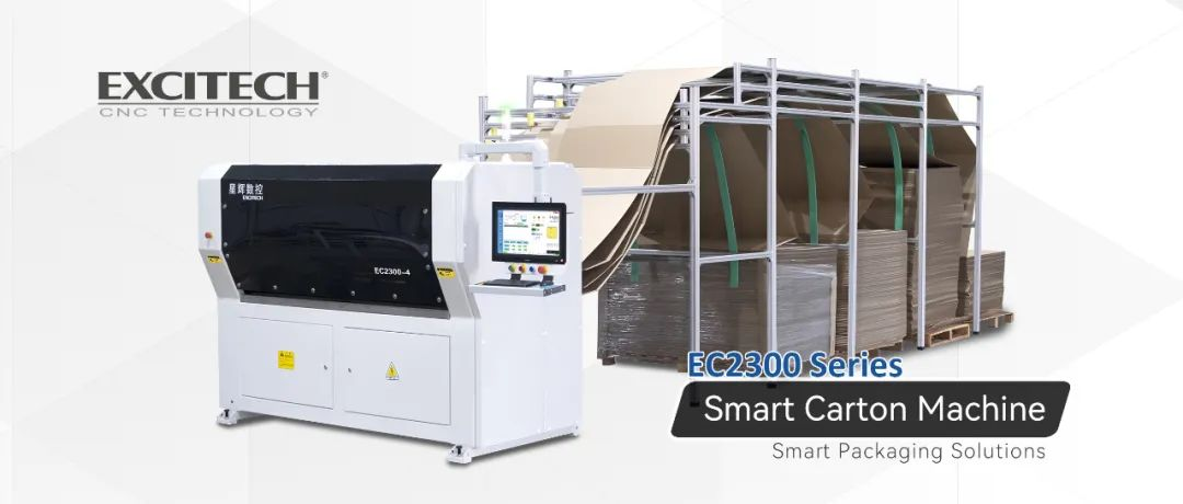 EXCITECH EC2300 mesin nglereni kothak karton kanggo packing pesenan Furnitur.