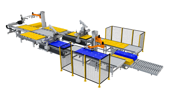 Sel samber Excitech karo gripping & tumpukan robot 5cm vision.