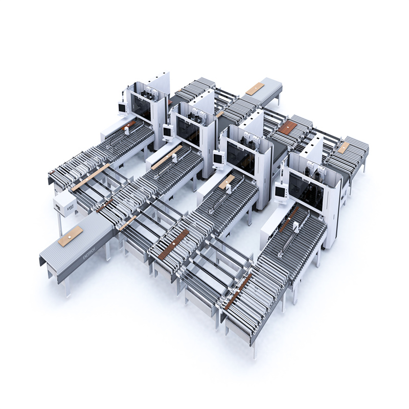 Pintu Panel Furnitur otomatis CNC nyarang Unit Line