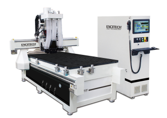 CNC Woodworking Machine Double-proses Pengeboran lan Cutting Machine