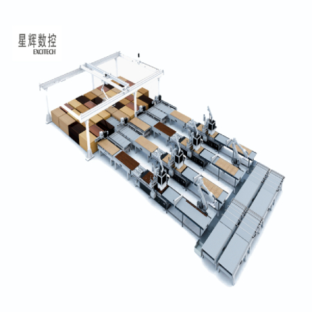 Luwih cepet lan luwih pinter CNC Nesting Unit Line kanggo Kitchen Kabinet Nggawe
