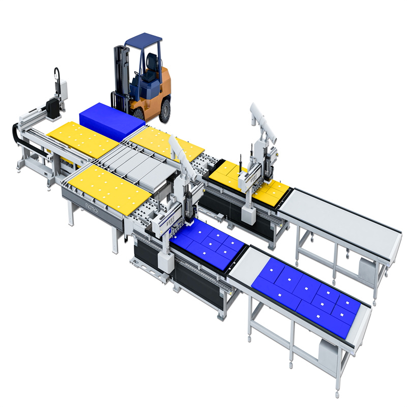 Woodworking CNC Pabrik Furnitur Intelligent Unit nyarang